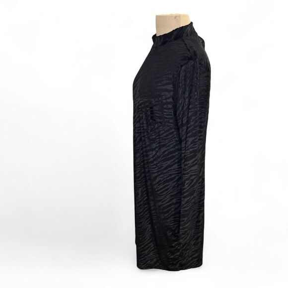 Lane Bryant Women’s Black Zebra Burnout Bodycon Mock Neck Dress Size 18 - Picture 8 of 10